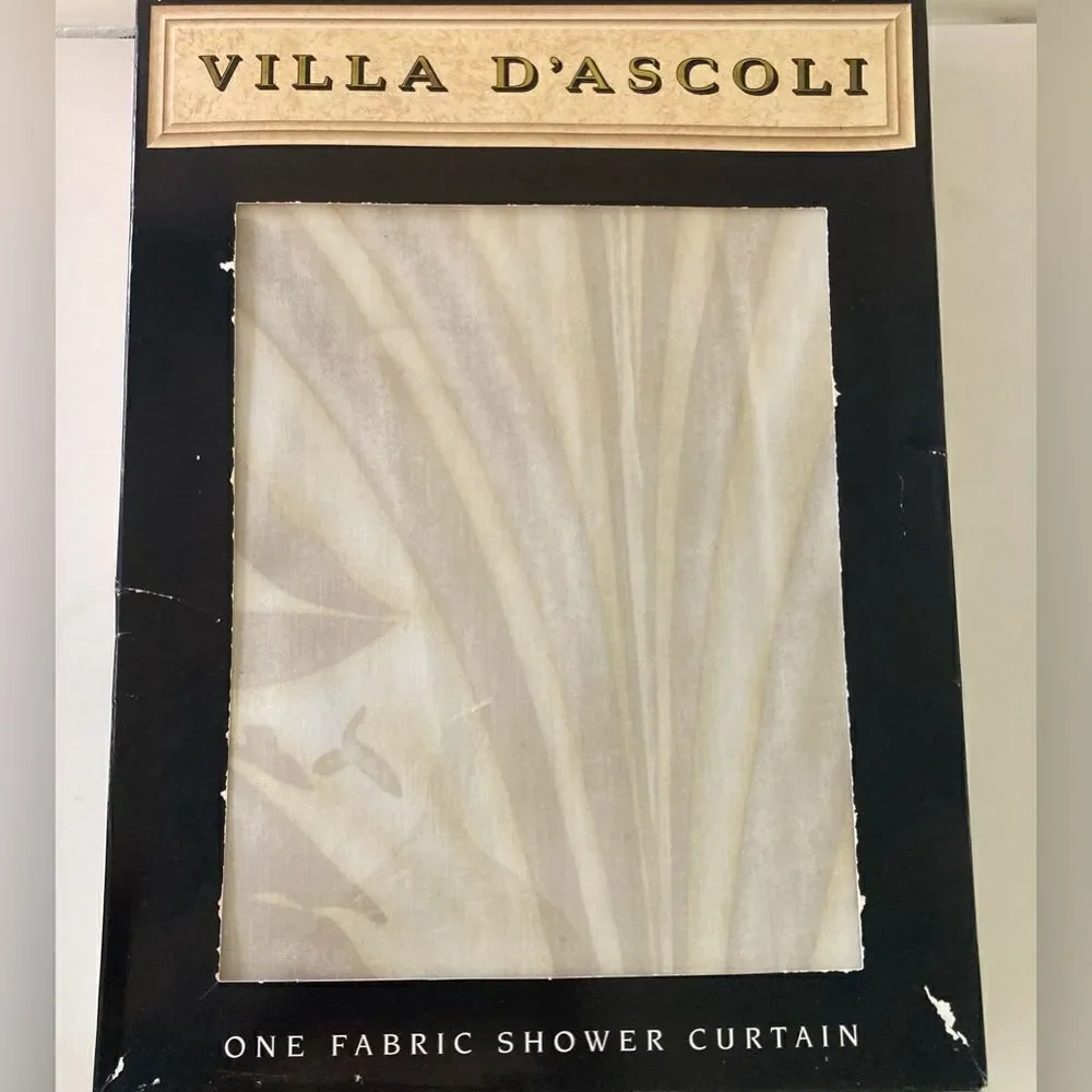 Villa D’Ascoli fabric shower curtain NIB